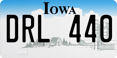 IA license plate DRL440