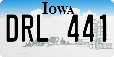 IA license plate DRL441