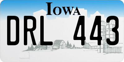 IA license plate DRL443