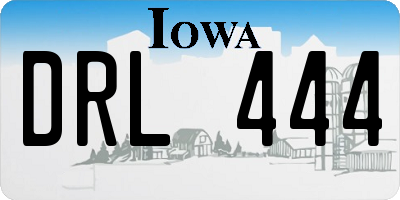 IA license plate DRL444