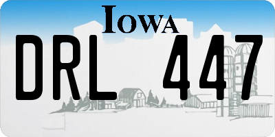 IA license plate DRL447