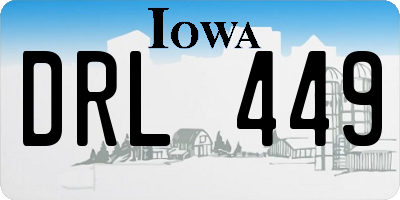 IA license plate DRL449