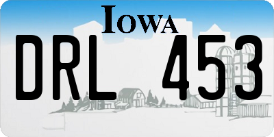 IA license plate DRL453