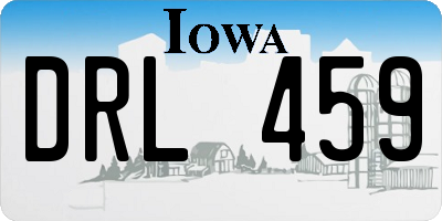 IA license plate DRL459