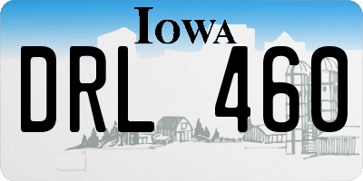 IA license plate DRL460