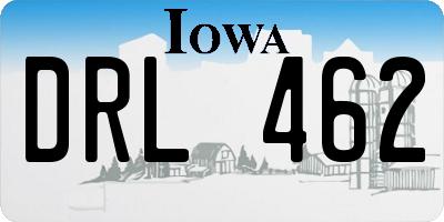 IA license plate DRL462