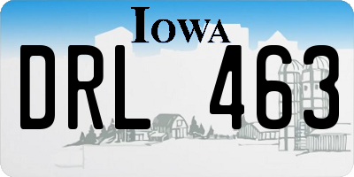 IA license plate DRL463