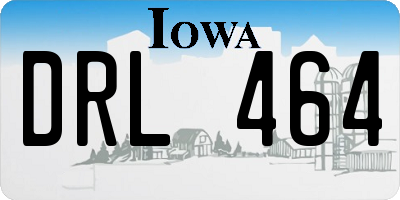 IA license plate DRL464