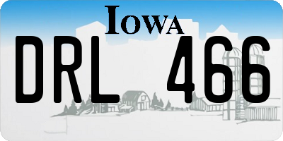 IA license plate DRL466