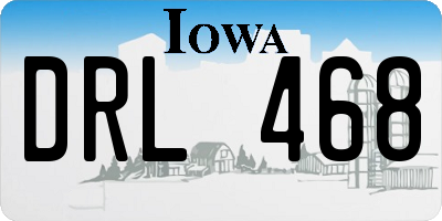 IA license plate DRL468