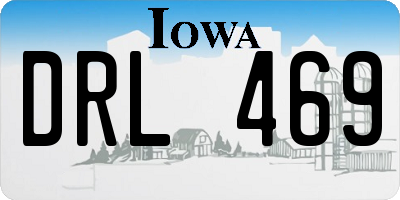 IA license plate DRL469