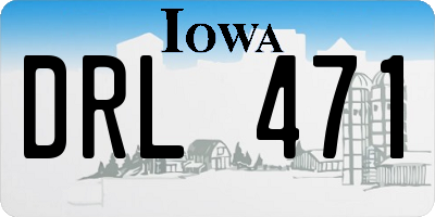 IA license plate DRL471
