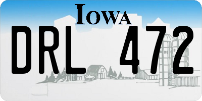 IA license plate DRL472
