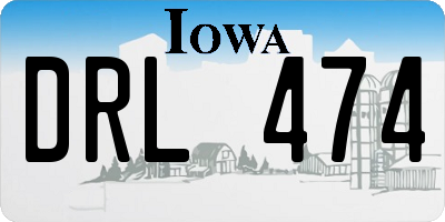 IA license plate DRL474
