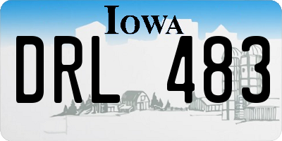 IA license plate DRL483