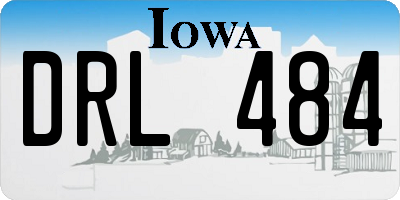 IA license plate DRL484