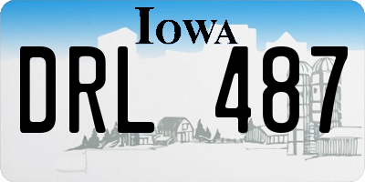 IA license plate DRL487