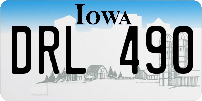 IA license plate DRL490