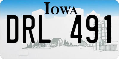 IA license plate DRL491