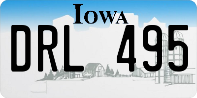 IA license plate DRL495