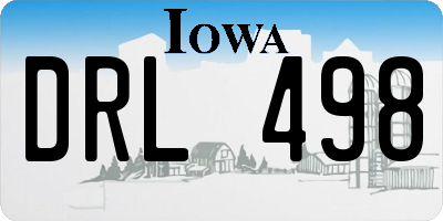 IA license plate DRL498