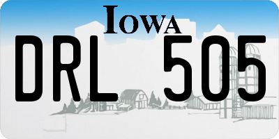 IA license plate DRL505