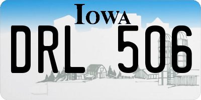 IA license plate DRL506