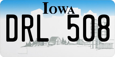 IA license plate DRL508