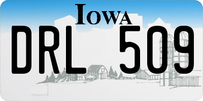 IA license plate DRL509