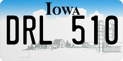IA license plate DRL510