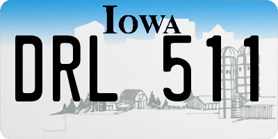 IA license plate DRL511