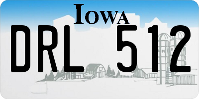 IA license plate DRL512
