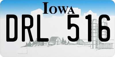 IA license plate DRL516