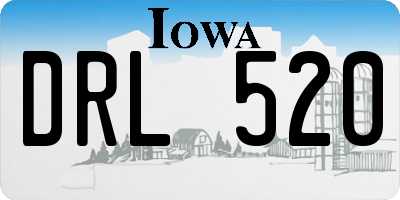 IA license plate DRL520