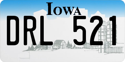 IA license plate DRL521