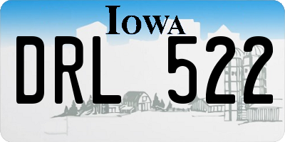 IA license plate DRL522