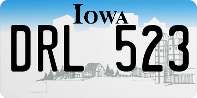 IA license plate DRL523
