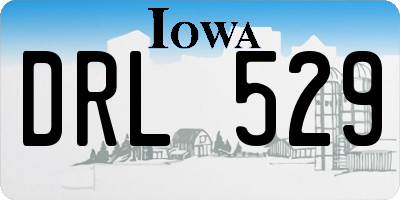 IA license plate DRL529