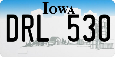 IA license plate DRL530