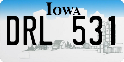 IA license plate DRL531