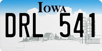 IA license plate DRL541