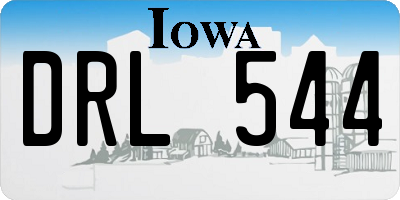IA license plate DRL544