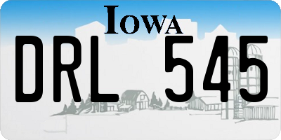IA license plate DRL545