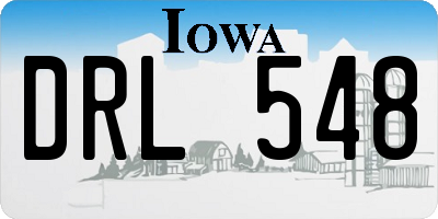 IA license plate DRL548