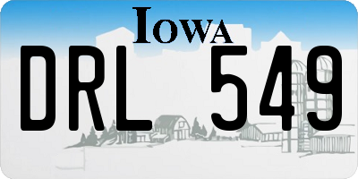 IA license plate DRL549