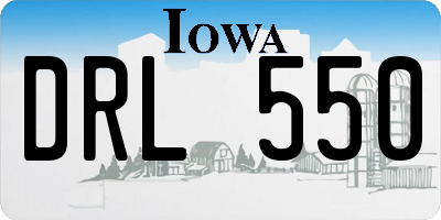 IA license plate DRL550