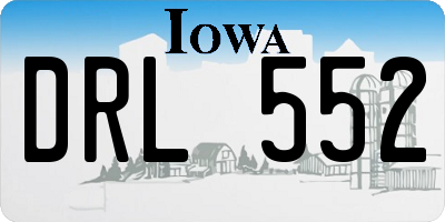 IA license plate DRL552