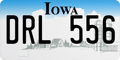 IA license plate DRL556