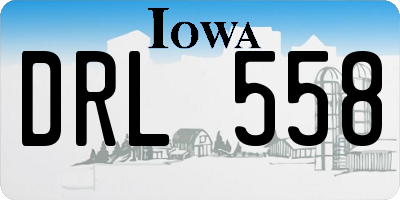 IA license plate DRL558