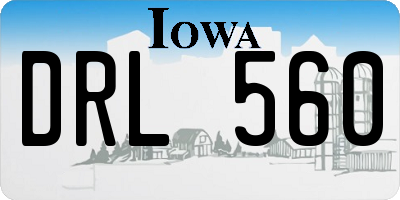 IA license plate DRL560